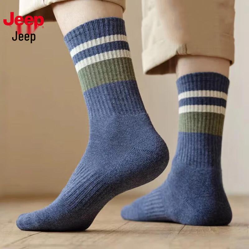 JEEP Men s Thermal Anti-Odor Mid-Calf Socks One Size