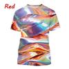 3D Printed Colorful T-shirts For Men Funny Personalized Gradient Tee Tops Short Sleeve Round Neck Casual T-shirts Y2K Clothing
