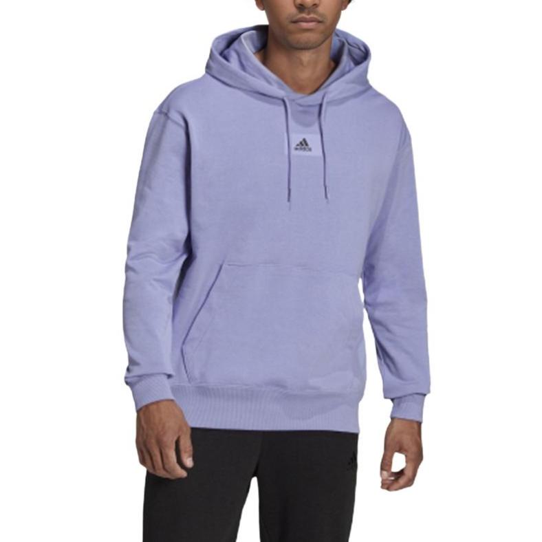 Adidas Sport Hoodie Pullover Men Tops Light-Blue Purple HE4360