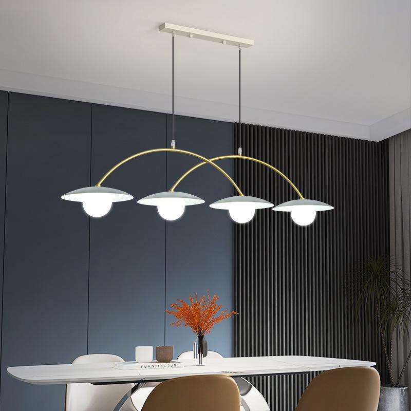 Nordic Minimalist Restaurant Chandelier - Modern Cream Bar Light for Dining Table