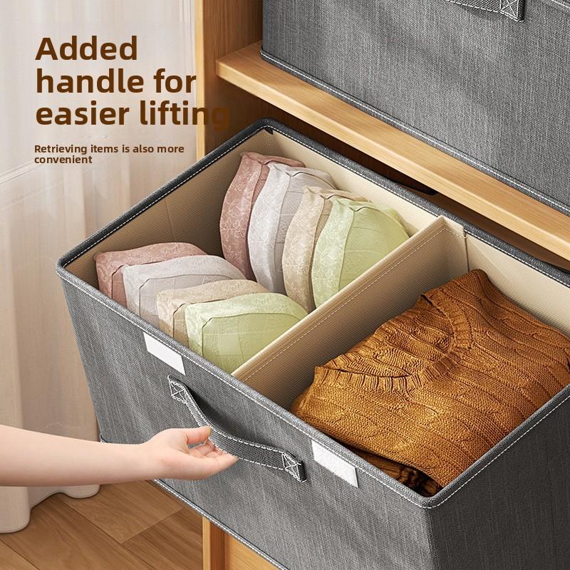 Japanese Fabric Dustproof Storage Box With Lid For Closet And Bedroom Organization