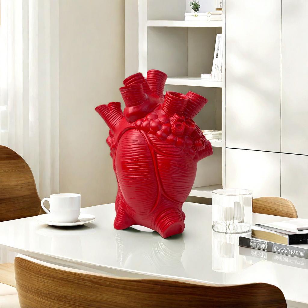 Creative Design Heart Sculpture Nordic Home Resin Good Ornaments Living Room Wine Cabinet TV Cabinet Craft Flower Arrangement Sleek Decoration