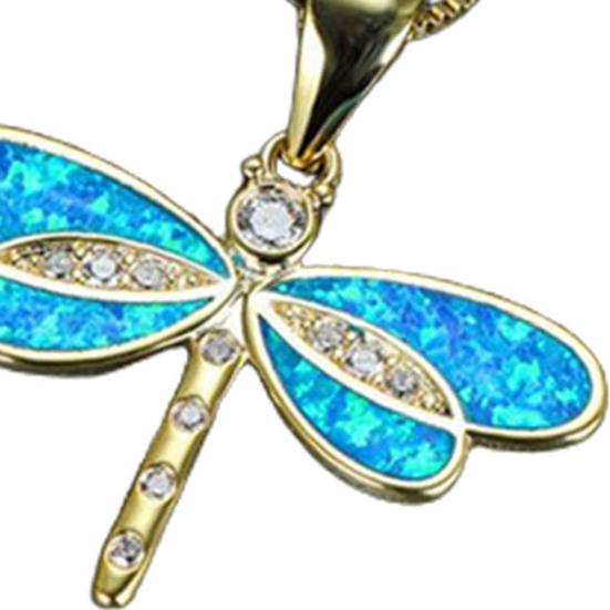Dragonfly Necklace Wear-resistant Anti-rust Alloy Exquisite Dragonfly Animal Necklace for Women