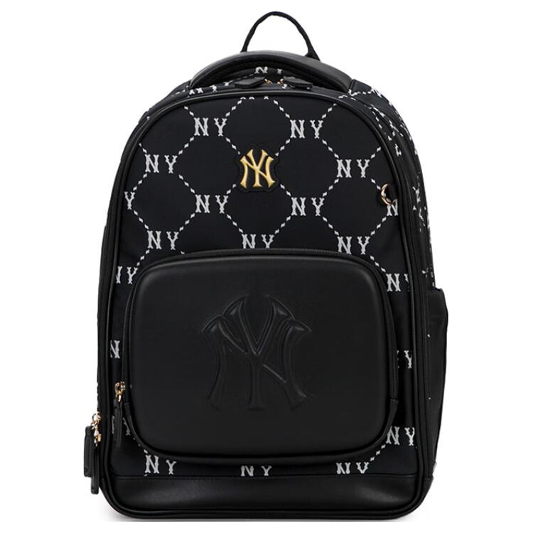 New MLB Artificial Leather Backpack Small Unisex Black 7ABKMC25N-50BKS