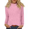 Women's Daily Casual Long Sleeve Mid Collar Top
