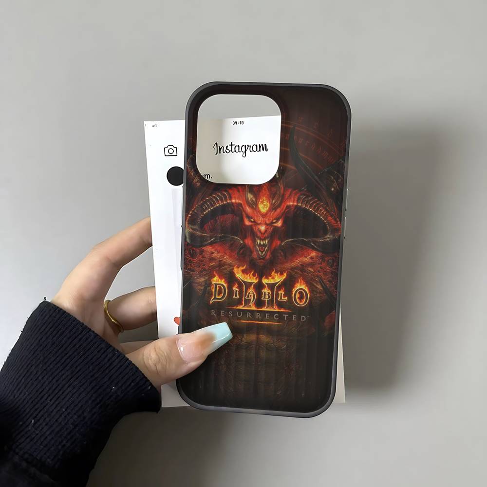 Classic Action D-Diablo Game For IPhone 17 16 15 14 13 12 11 Pro Max Plus Pro Clear Phone Cover Non-Slip Shell