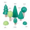 Montessori Rainbow Building Block Solid Wood Educational Toy Rainbow Forest Castle Puppet Creative Puzzle Educational Toy To Kid