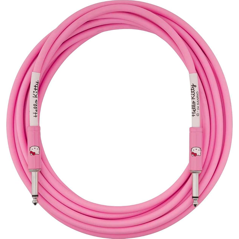 Fender Fender X Hello Kitty Instrument Cable Pink 18.6ft Guitar Cable Guitar Shield