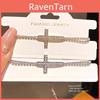 Christian Cross Zircon Pendant Bracelet With Geometric Design For Womens Fashion Accessory