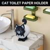 Cute Decoration 3D Printed Toilet Paper Stand Black Cat Toilet Paper Organizer  Home Organization