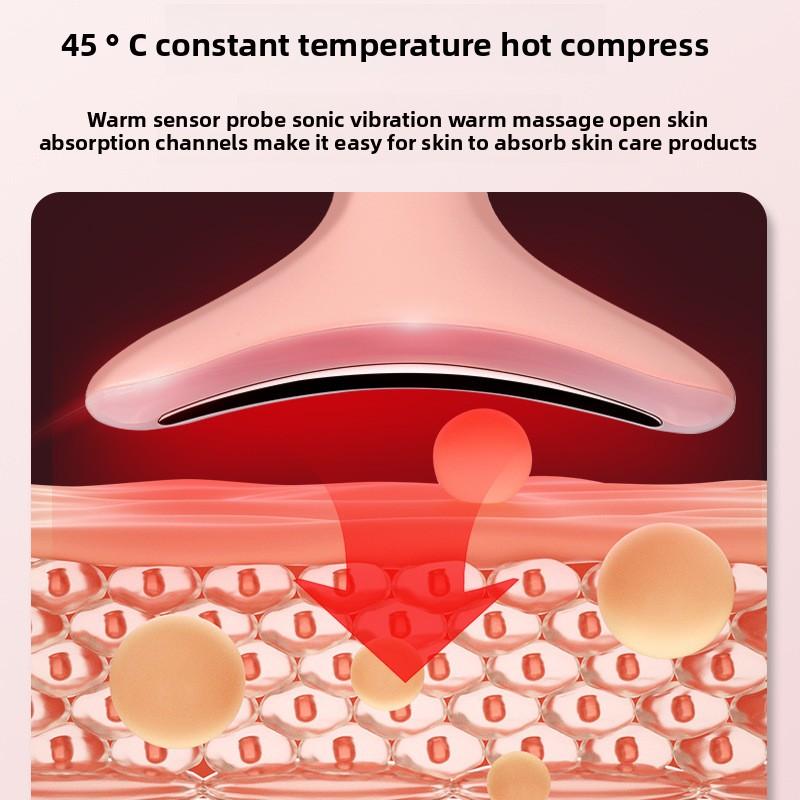 Frumusețator Gât Reduce Lățimea Gâtului Lățimea Nazogeniană Fermitate Îmbunătățește Facial Masaj Rejuvenare Piele cu Compresă Caldă cu Temperatură Constantă