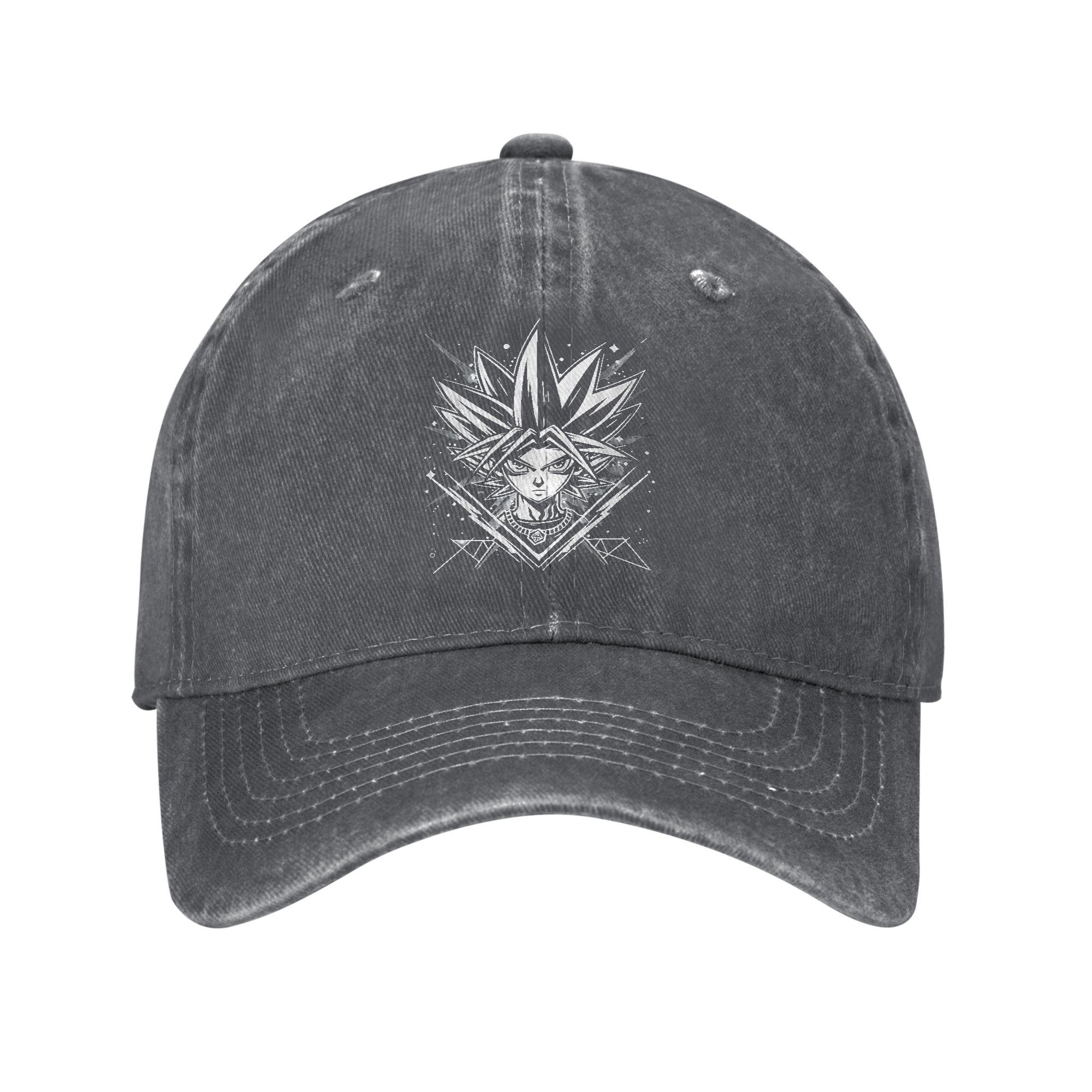 

YuGiOh Game Yami Yugi Printed Caps for Men Women Cotton Trucker Hat Causal Headwear Baseball Cap Adjustable Adjustable
