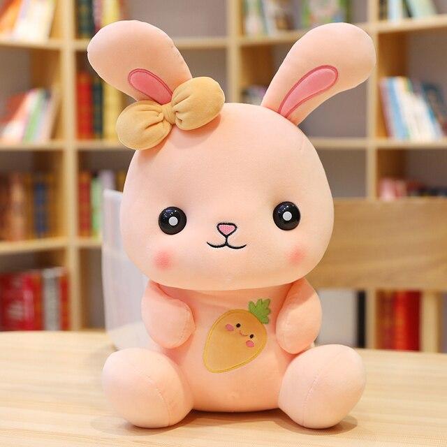 

22 /35cm Lovely Carrot Rabbit Plush Toy For Children Stuffed Bunny Animal Doll Kids Baby Kawaii Appease Toy Cute Birthday Gift St Practical Use 22cm темно-розовый