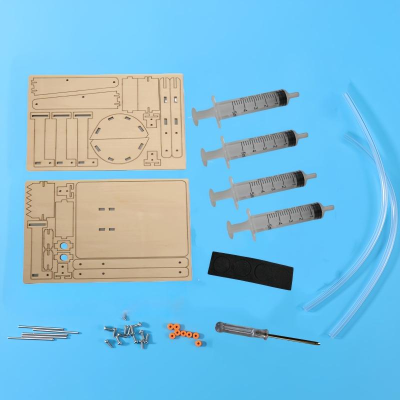 DIY Wooden Hydraulic Excavator Model, Children's Toy, Wooden Handmade Materials, Scientific Experiment, Steam Small Maker
