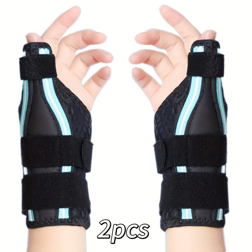 2 Stück Verstellbare Handgelenk- und Daumenstützbandagen - Ergonomische Handgelenkbandage mit Klettverschluss, Rechts-/Linkshänder-Anwendung, für Hand-/Handgelenkstabilität