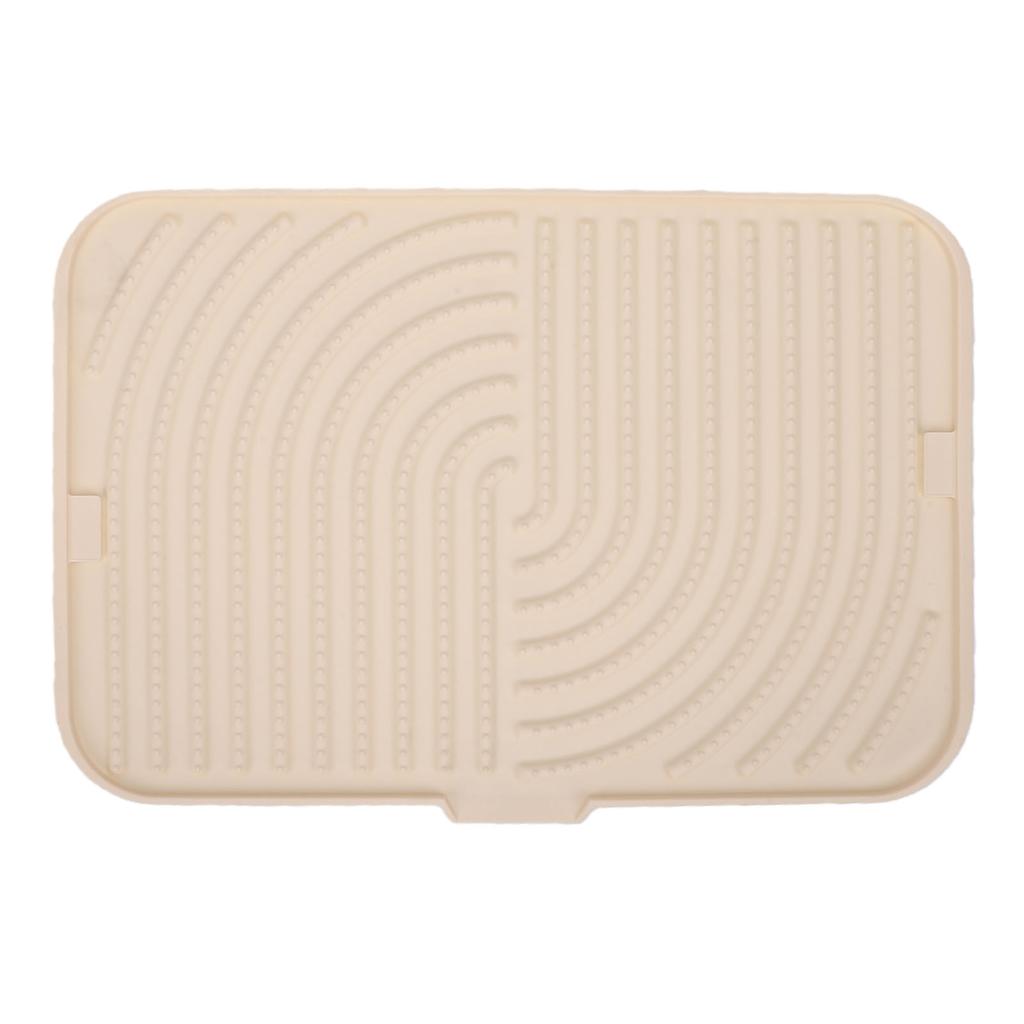 Silicone Dish Drying Mat with Slope Drain Design Non Slip Sink Dish Drying Rack Mat for Kitchen Counter