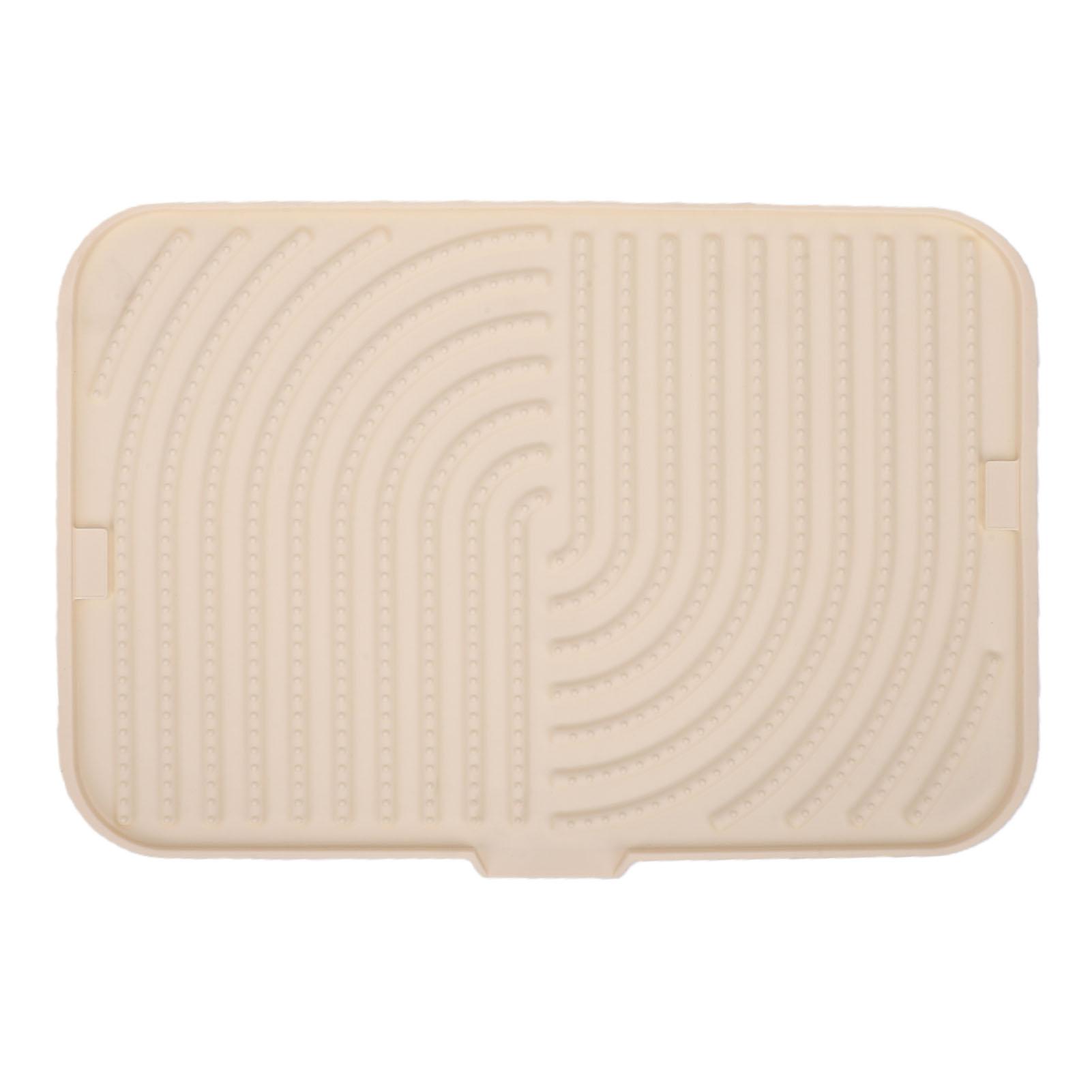 Silicone Dish Drying Mat with Slope Drain Design Non Slip Sink Dish Drying Rack Mat for Kitchen Counter