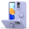 Coque de téléphone avec support anneau magnétique pour Xiaomi Redmi Note 11S 10 Pro Max Mi 11 Lite 12 12X Housse arrière en silicone liquide TPU Fundas