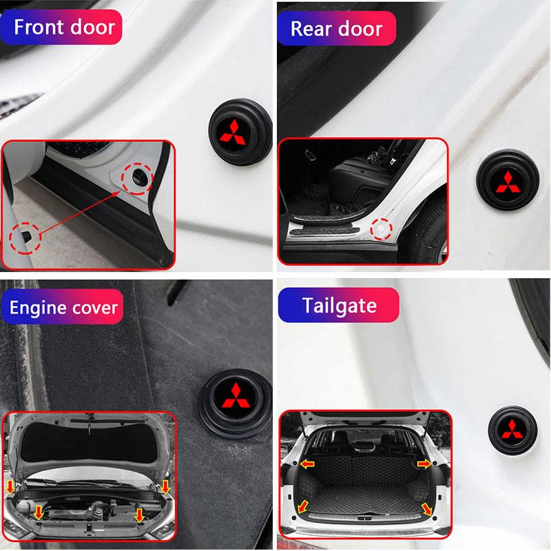Car Door Anti-Collision Gasket Shock Absorber Sticker for Mitsubishi Lancer ASX Outlander Pajero Evolution Car Accessories QC3