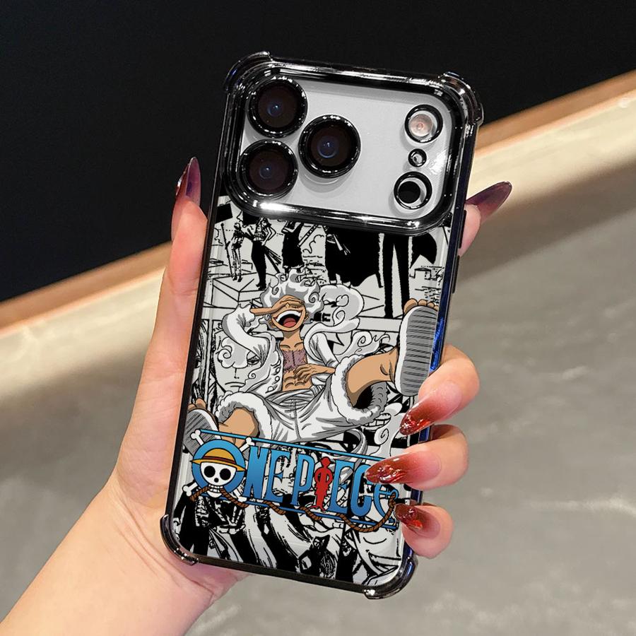 Anime Luffys Laughs Plating Phone Case For Xiaomi 15T 15 14 13 Poco M7 F7 F4 F5 X7 X6 X5 X3 Pro Ultra 4G 5G Anti Fall Airbag