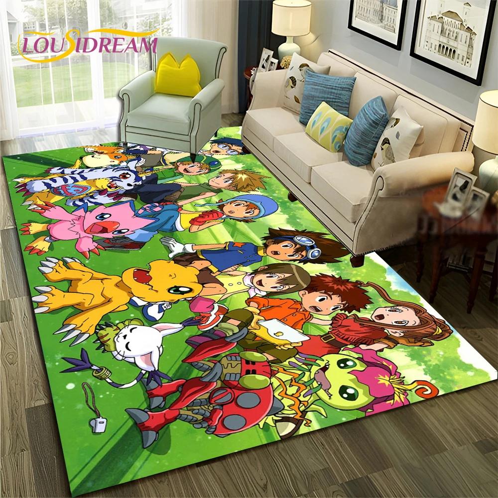 Cartoon Digimon Adventure Monster 3D Carpet Rug for Home Living Room Bedroom Sofa Doormat Decor,kids Area Rug Non-slip Floor Mat