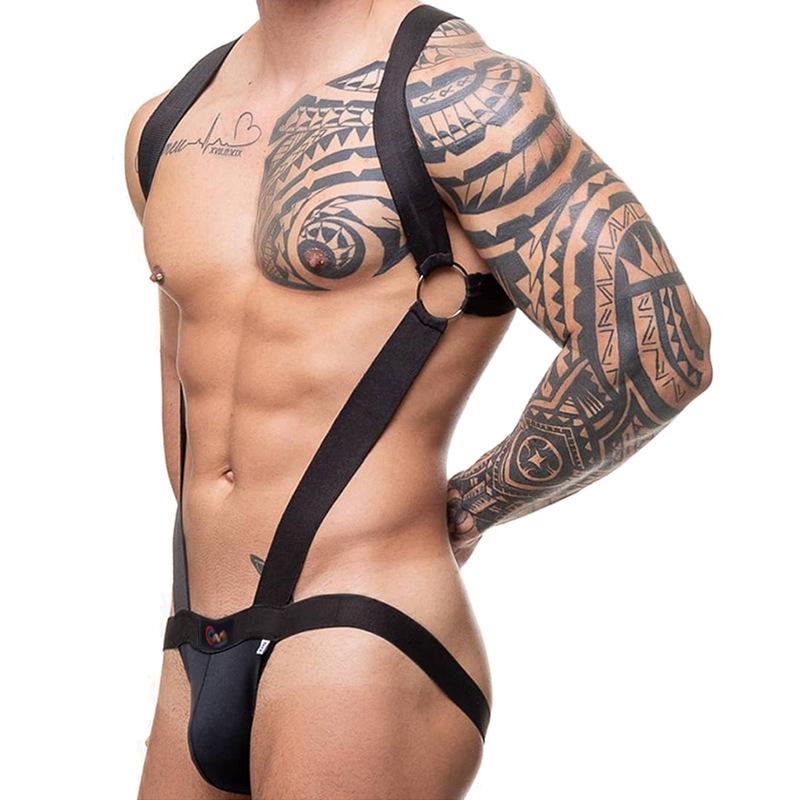 Men's Triangle Suspenders with Erotic Shoulder Straps - Trendy, Sexy Underwear
