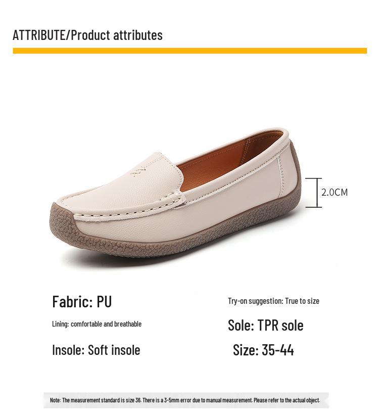 2025 Women's Casual Loafers: Comfortable Soft Sole & Upper, Plus Size, Bean Shoes