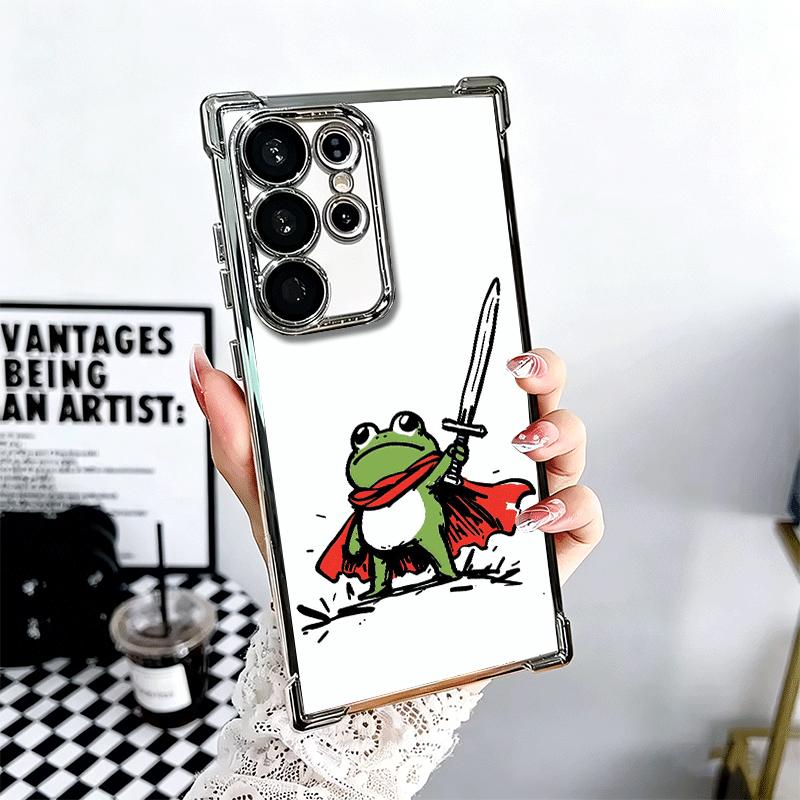 

Милый Мультяшный Лягушонок Покрытие Чехол для Телефона Для Samsung Galaxy S24 S25 FE S26 Edge S23 Ultra S22 S21 Plus S20 Противоударный Подушка Безопасности Чехол Samsung S22