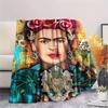 1Pc Frida Kahlo Print Flannel Blanket, High Quality Comfortable for All Seasons, Home Decor, Warmth and Comfort, Perfect for Christmas Gifts