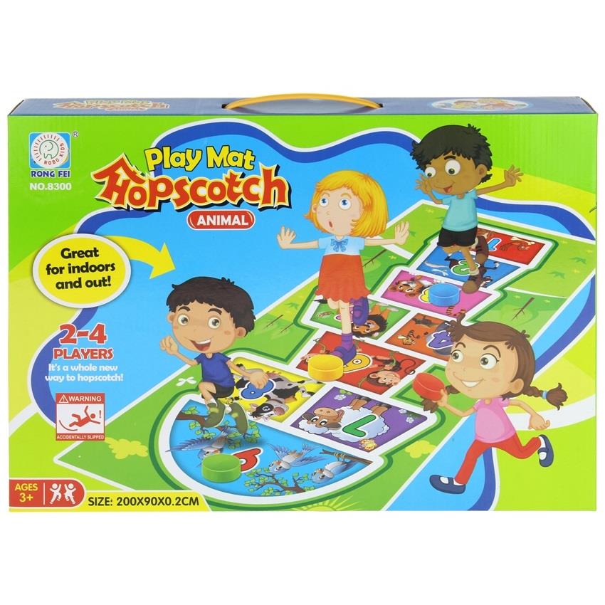 Large Floor Mat for Hopscotch Jumping Fun 200x90 Discs