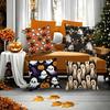 Pillow Case Cute Spooky Halloween Pumpkin Holiday Horror Atmosphere Short Plush Double-sided Printing Home Cushion Cover