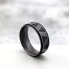 Antique Distressed Stainless Steel Men's Viking Triangle Symbol Ring