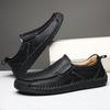 Scarpe casual da uomo in crosta di pelle fatte a mano, comode e traspiranti, mocassini da uomo, scarpe basse da lavoro, scarpe da guida