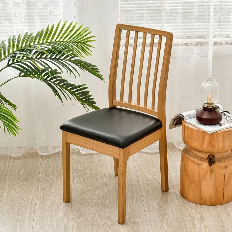 1pc Waterproof Pu Chair Cushion Cover For Kitchen Dining Room Leather Seat Cover Dining Room Chair Seat Cushion Cover