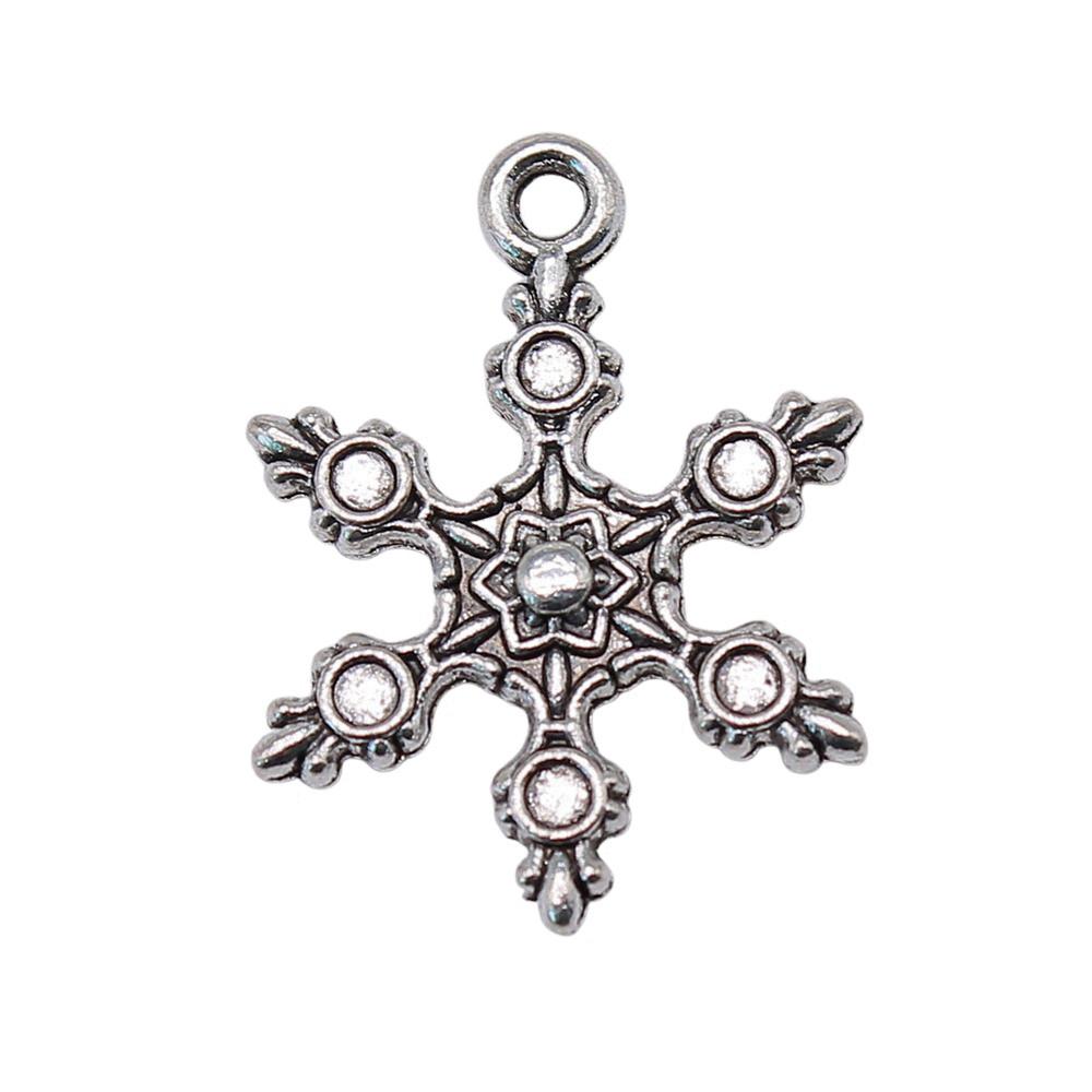 Snowmen Charms Snowflake Pendants For Winter Christmas Themed Jewelry