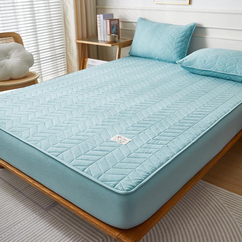 Cotton Waterproof Fitted Sheet Thickened Washed Cotton Three-piece Simmons Mattress Protector