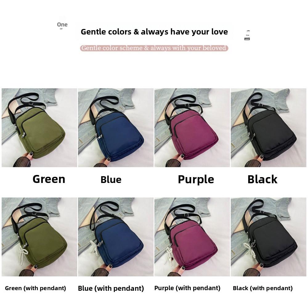 Casual Mini Square Shoulder Bag Waterproof Mobile Phone Pouch Fashion Nylon Crossbody Bag  Travel