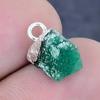 Natural Green Aventurine Rough 925 Sterling Silver Jewelry Pendant 0.59" p2J33