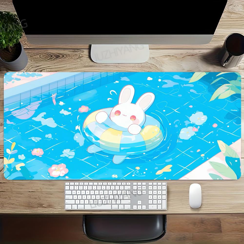 Cute Rabbit Mouse Pad Gaming Keyboard Desk Mat Office Soft Non-Slip Rubber Carpet Mice Pad New Anime Home Gamer Long Mousepad