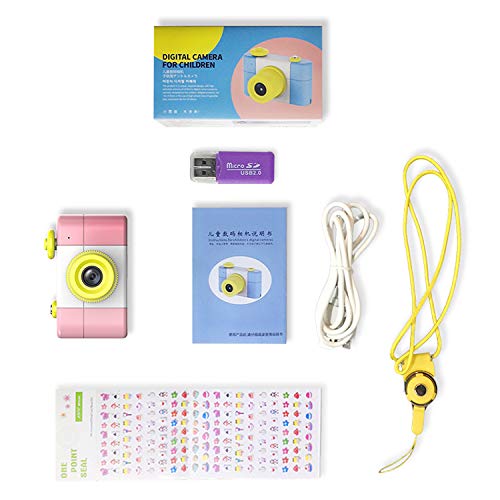 Kids' Camera, U-LIGHT Kids' Digital Camera, 32GB SD Card, HD1.5 Screen, Japanese Instruction Manual (Pink)