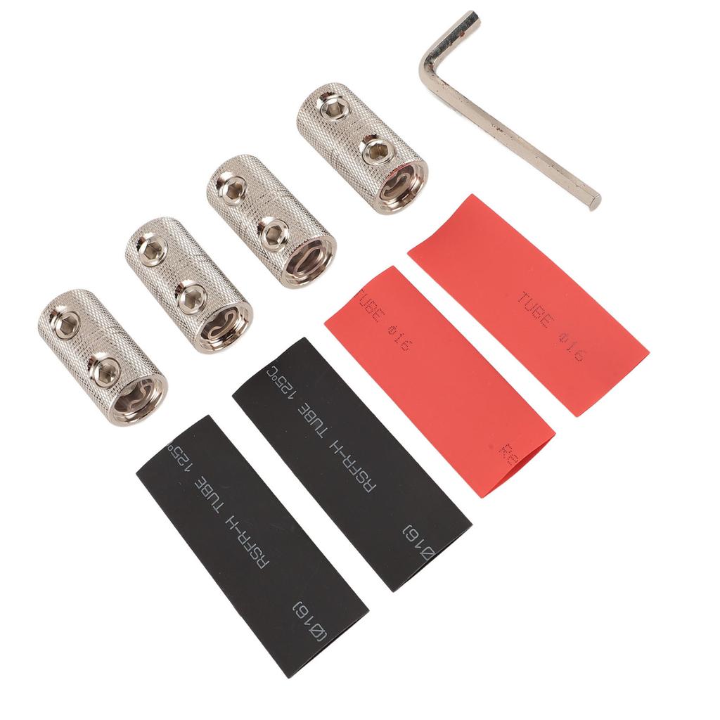 4PCS Wire Splice Coupler Insulated Brass Excellent Conductivity Strong Sealing for Amplifier Truck