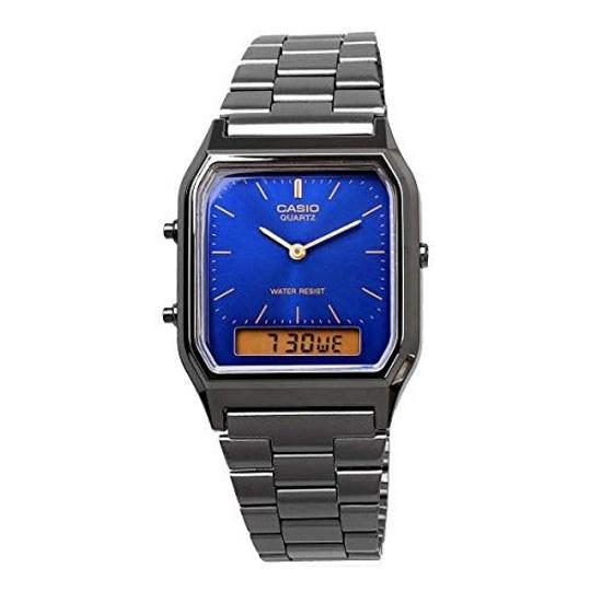 CASIO Ana-Digi Quartz Wristwatch Vintage Series AQ-230GG-2A Unisex Dual Time Blue Overseas Model