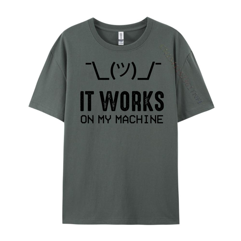 It Works On My Machine Programming Computer Programmer Men Clothes TShirt HOLIDAYS Mens Graphic Tshirts Streetwear Men Tee