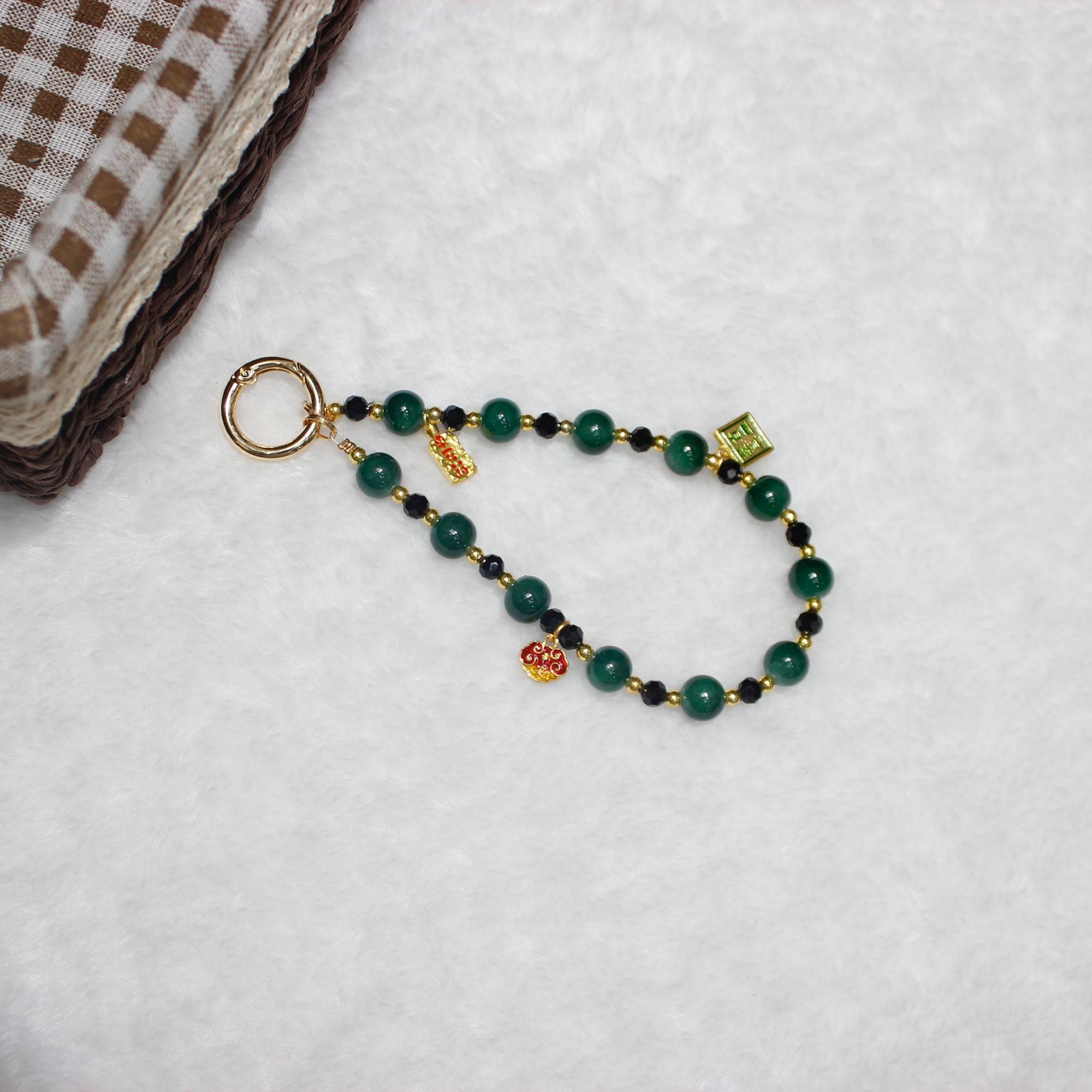 

Cell Phone Lanyard 26cm Auspicious Bead Phone Chain Wrist Strap Type K