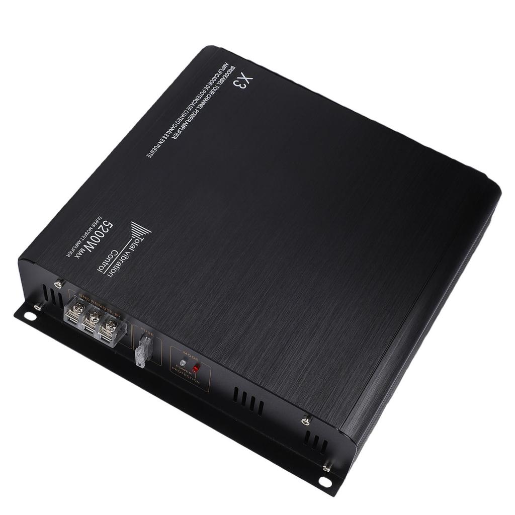 2 Channel Car Amplifier 5200W High Power Dual Channel Bridgeable Sound Speaker Amp Box for 12V Truck Boat UTV