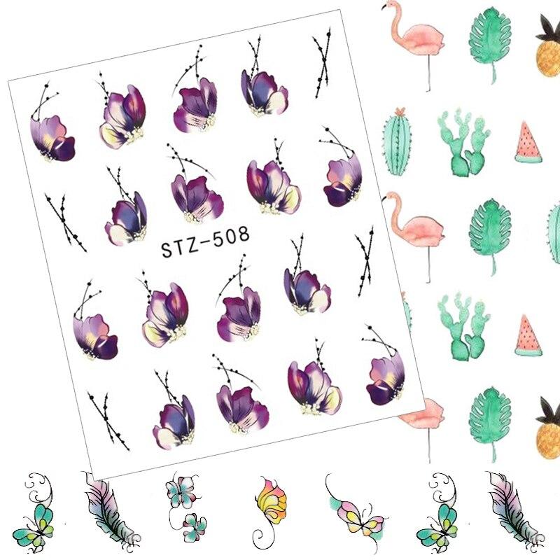 5 ark Water Transfer Nail Stickers Leopard Print Decals Animal Watermark Polish Wraps Tips Negle Art Decorations STZ846