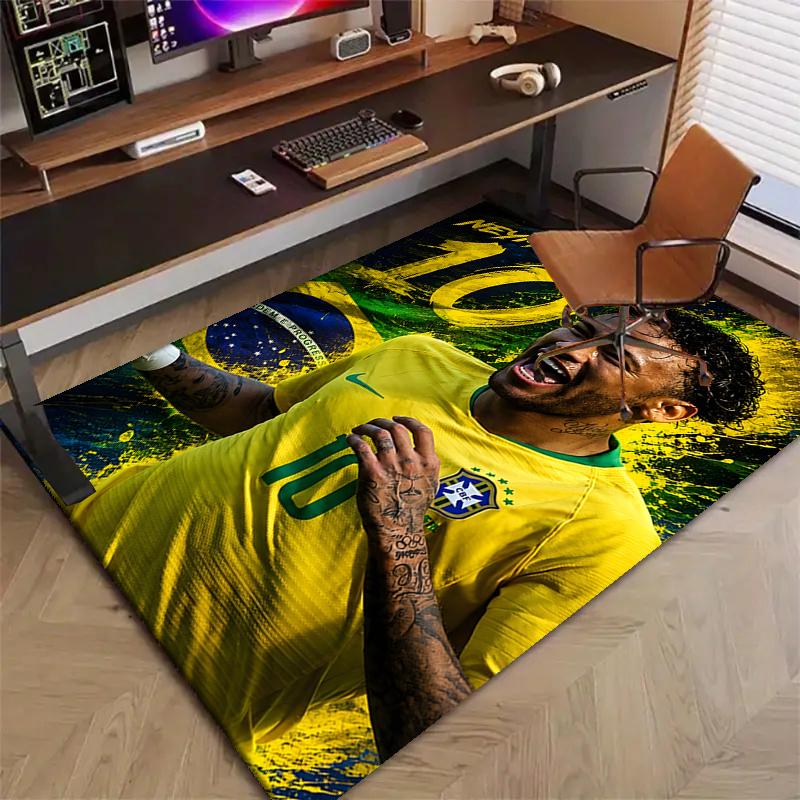 1pc Neymar12 Design Printed Area Rug Carpet for Bedroom Living Room Home Decor Rugs Mat Non Slip Mat Rug for Bedside