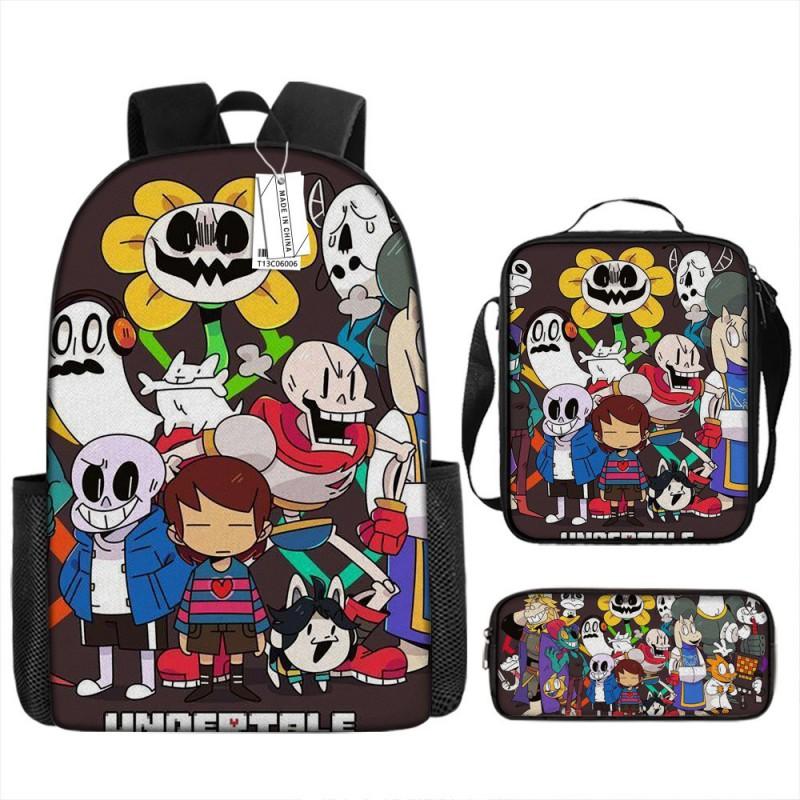 Undertale Karikatūras Mugursomas Komplekts Bērniem Zēniem