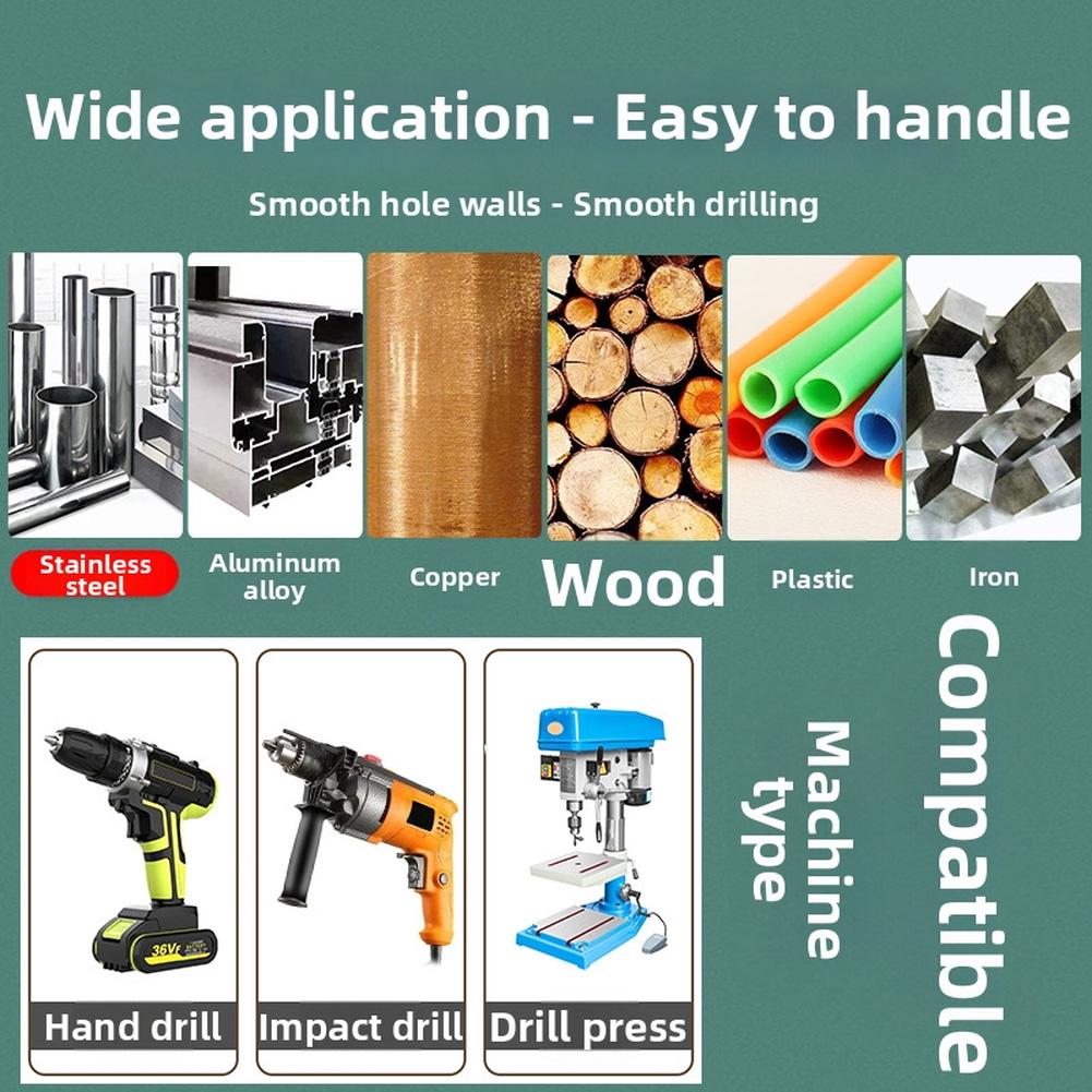 High-Speed Steel Hex Shank Short Drill Bit Set 5 Piece Precision Drilling For Metal Wood Plastic Drilling Power Tools