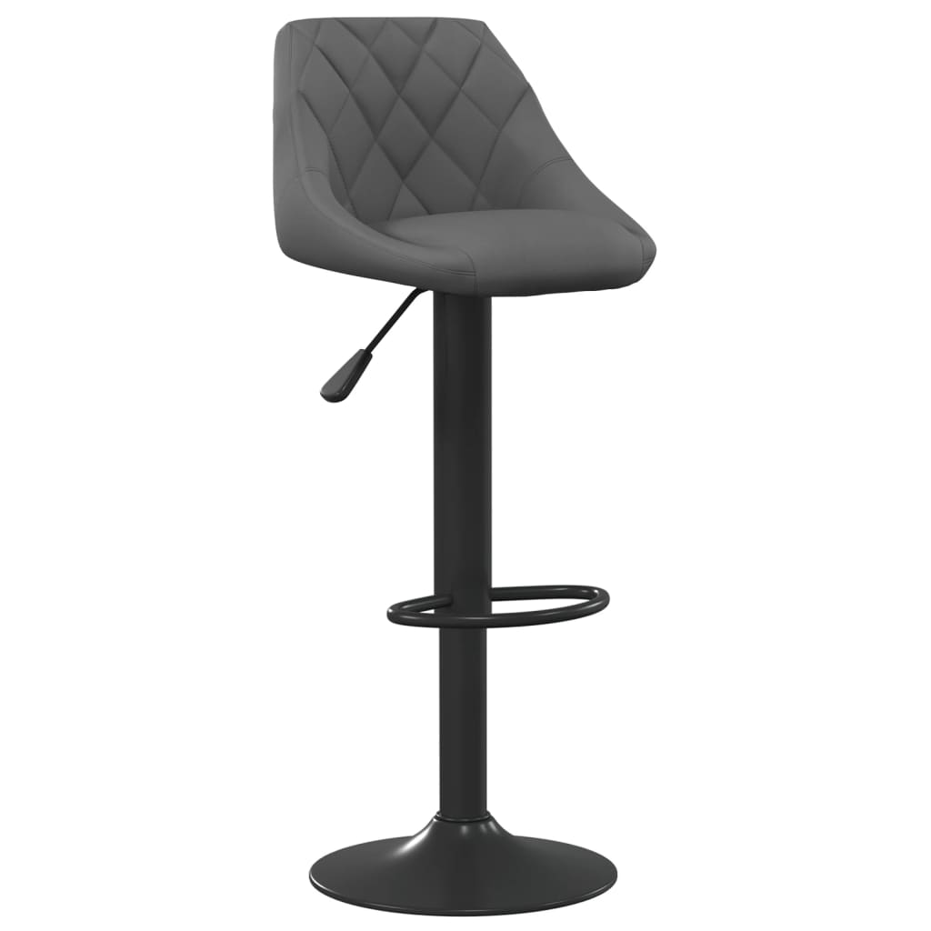 Dark Grey Velvet Bar Stool
